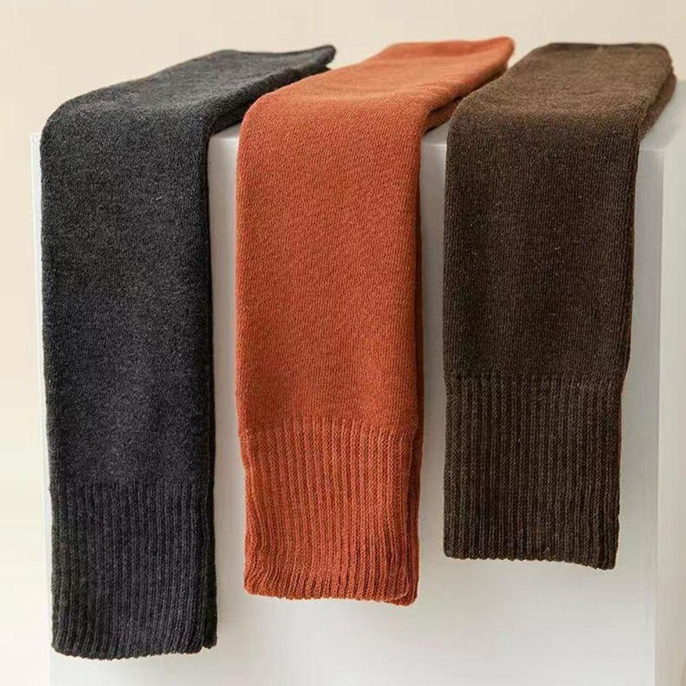 Keep Warm Plush Knee Protector Thickened Over Knee Socks Warm Knitted Foot Cover Girls
