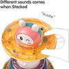 TUMAMA Stohovací hračka pro batolata se světlem a hudbou, Stohy kruhů STEM Montessori hračka, Dárky k narozeninám pro chlapce a dívky