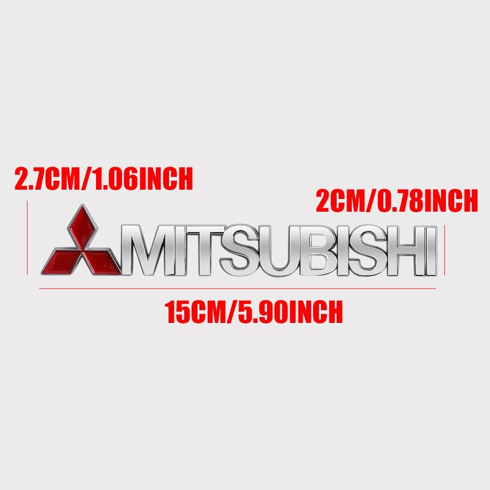 xksh2 ABS Letters Car Emblem Rear Trunk Badge Sticker Accessories For Mitsubishi 9 Ralliart X EX ASX L200 Colt Outlander Pajero Lancer