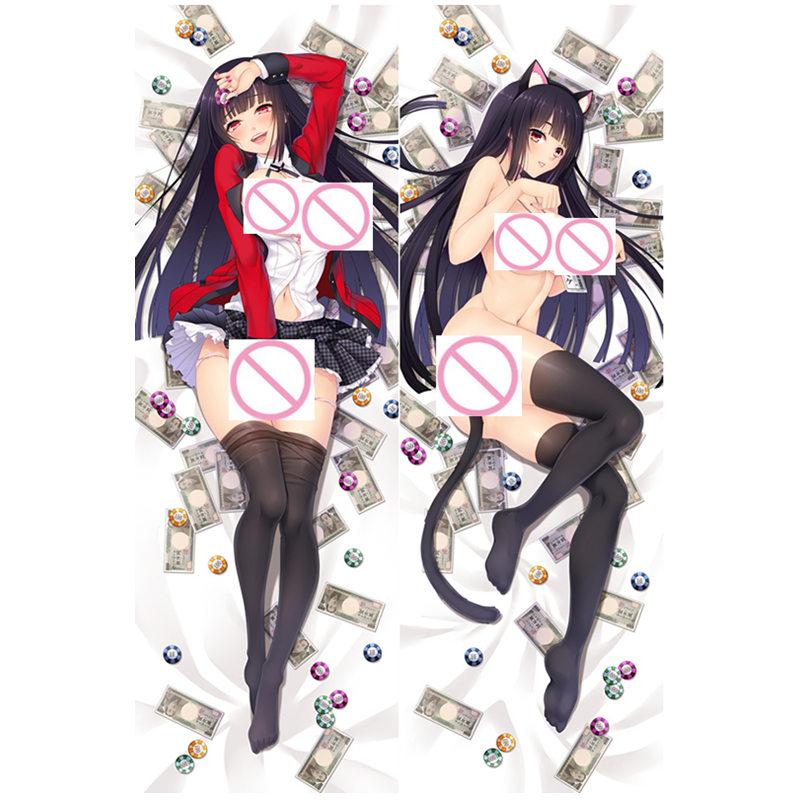 

60x180 см аниме Kakegurui Twin наволочка Jabami Yumeko Meari Saotome Dakimakura чехол постельное белье обнимающее тело наволочка подарки 34x100cm Peach Skin чёрный