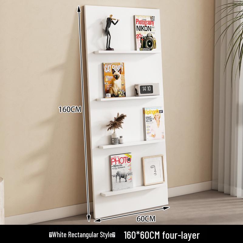 Nordic Floor-Standing Bookshelf: Multi-Layer Wall Storage Rack for Magazines and Picture Books