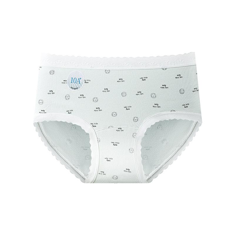 Girl Spring Print 10A Antibacterial Extended Crotch Stretch Non Mark Waist Triangle Briefs