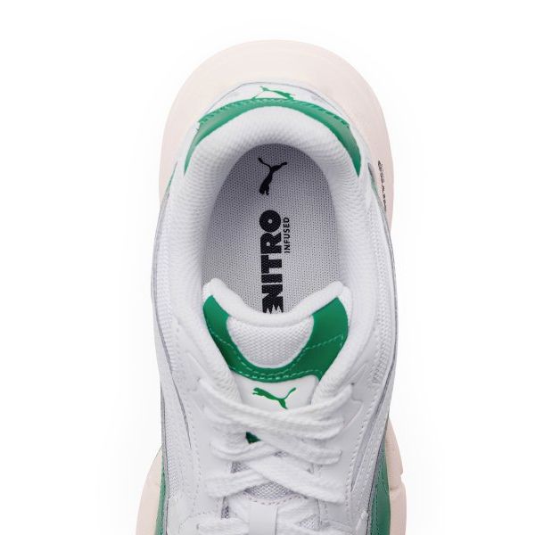 Puma Teberis Night Shock Absorbing Durable Low Top Casual Shoes Unisex Casual Shoes White Green 392134-01