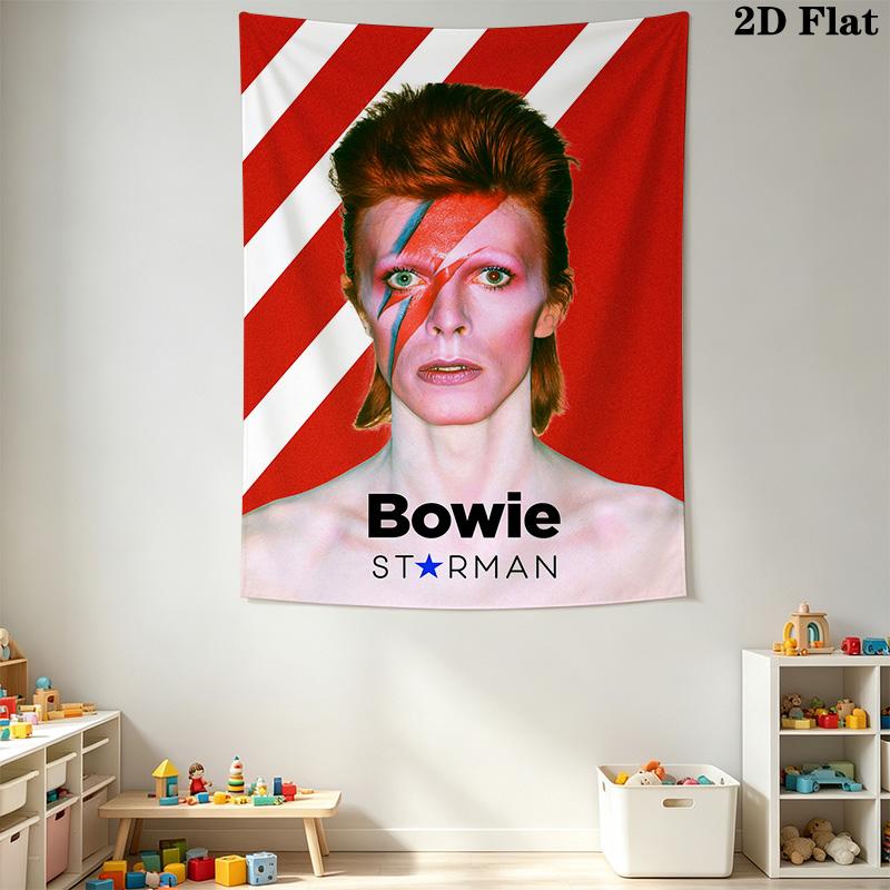 David Bowie Ziggy Stardust Concert Poster Tapestry Wallmounted Background Cloth Atmospheric Background Cloth Wall Decoration