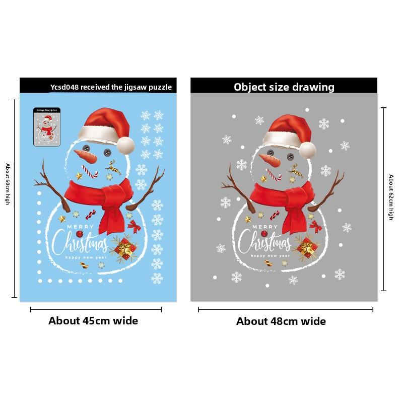 

Рождественский снеговик Праздничная атмосфера Наклейки для активности Мультяшные Электростатические украшения на стекло