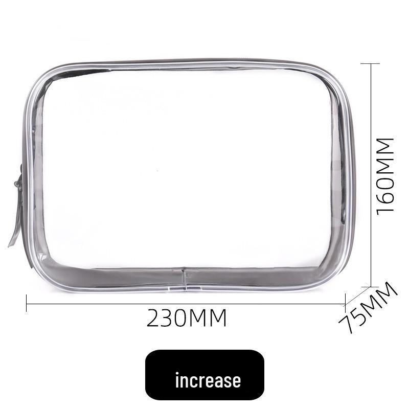Large Capacity Waterproof Transparent Makeup Bag - Portable Toiletry Organizer for Travel