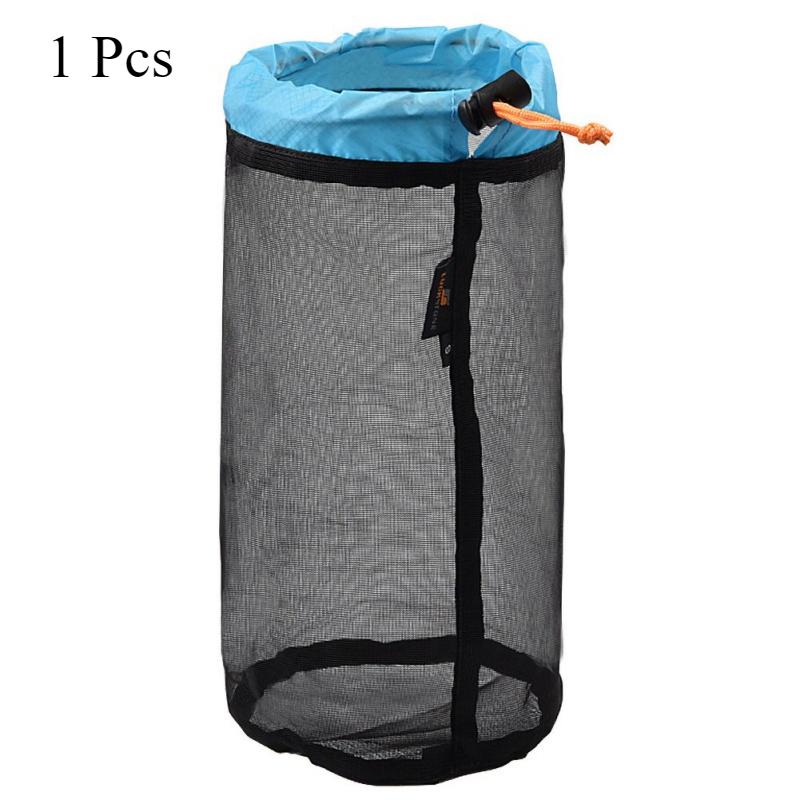 1Pcs Outdoor Ultralight Mesh Storage Bag For Sports Camping Drawstring Storage Pack Hiking Travel Tools Compression Bags