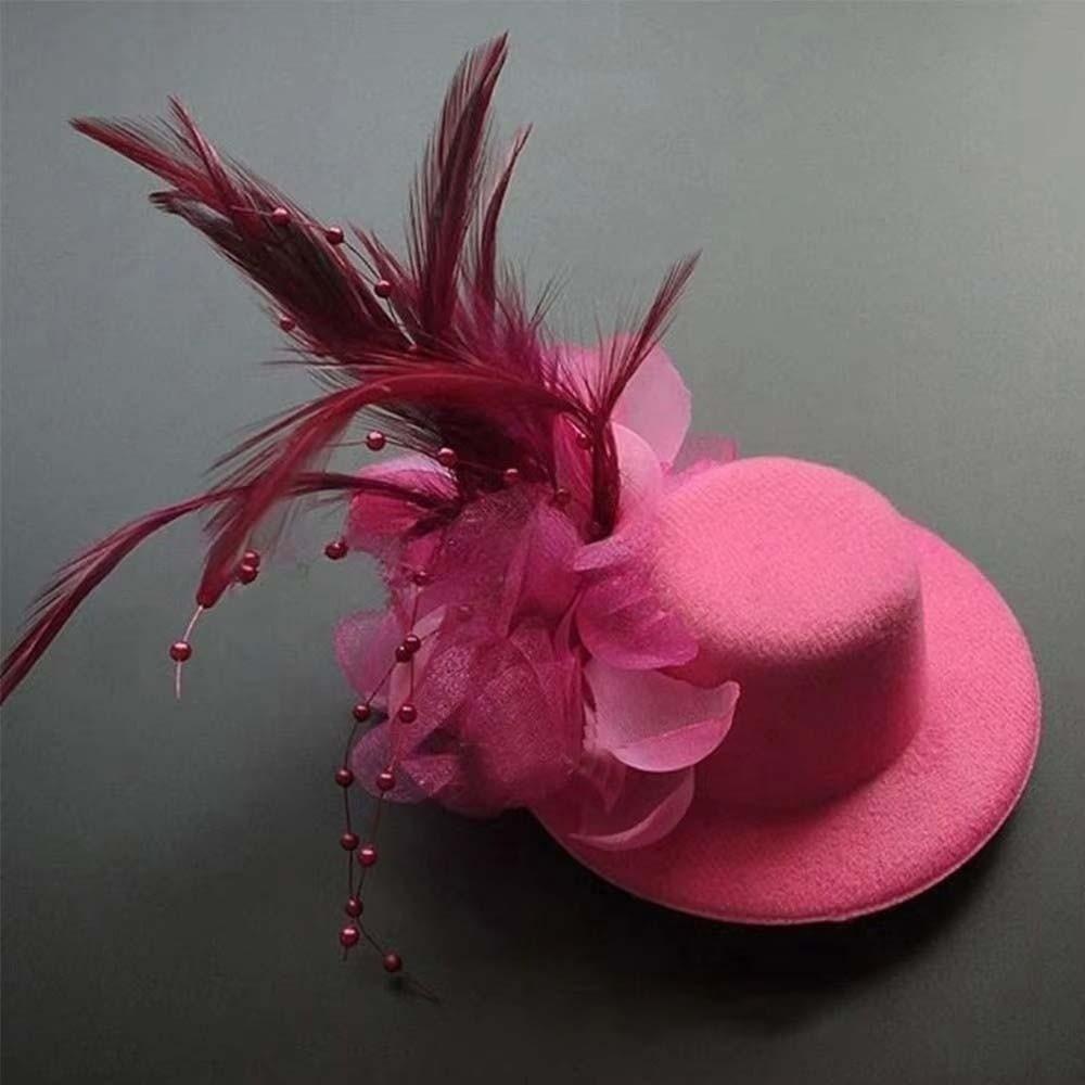 

Mesh Mini Fascinator Hair Clip Exquisite Hair Accessories for Girls for Gift розы красного