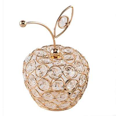 62KD Crystal Fruit Statue Artificial Fruit Statue Desktops Centerpieces for Office