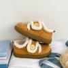 Velcro bread cotton shoes popular warm velvet board shoes round head snow boots