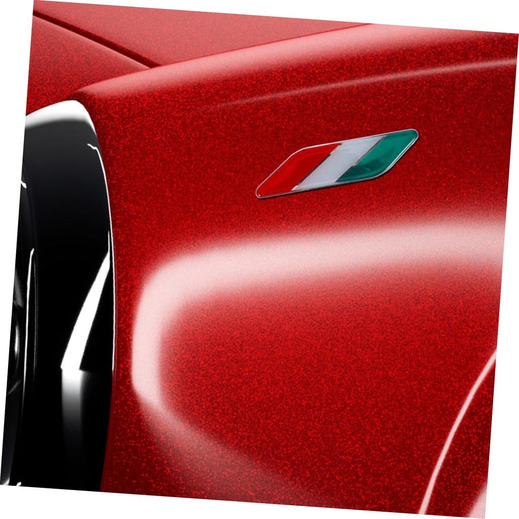 DONFAMDS 2 Paare Karosserieaufkleber Italienische Flagge Aufkleber Autoemblem Auto De Italien Aufkleber