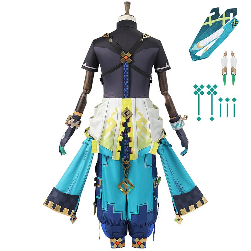 Kinich Cosplay Genshin Impact Cosplay Kostüm Perücke Turnfire Jagd Anzug Herren Damen Halloween Party Comic Con Rollenspiel Outfits