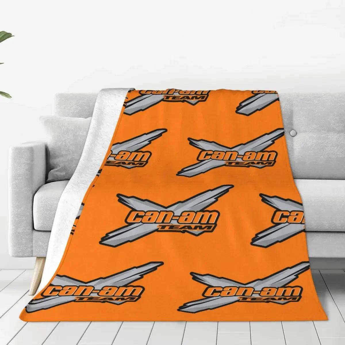 Can Am BRP Moto Racing Canam Fleece Throw Blanket Blanket for Bed Car Warm Bed Rug 75X95CM