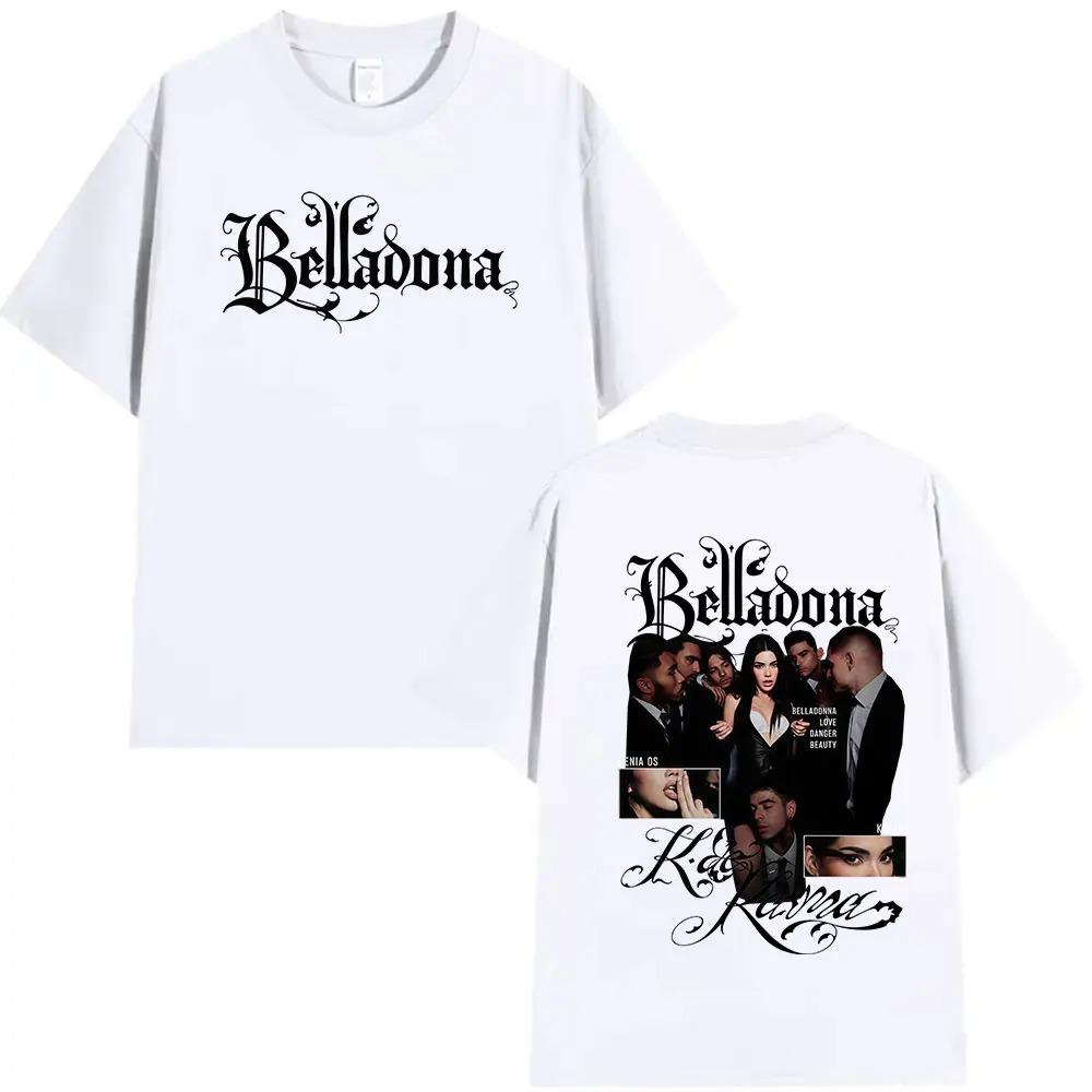 Singer Kenia Os K De Karma Belladona Tour 2026 Graphic T Shirts Men Women's Vintage Fashion Oversized Cotton T-shirt Streetwear Y2K