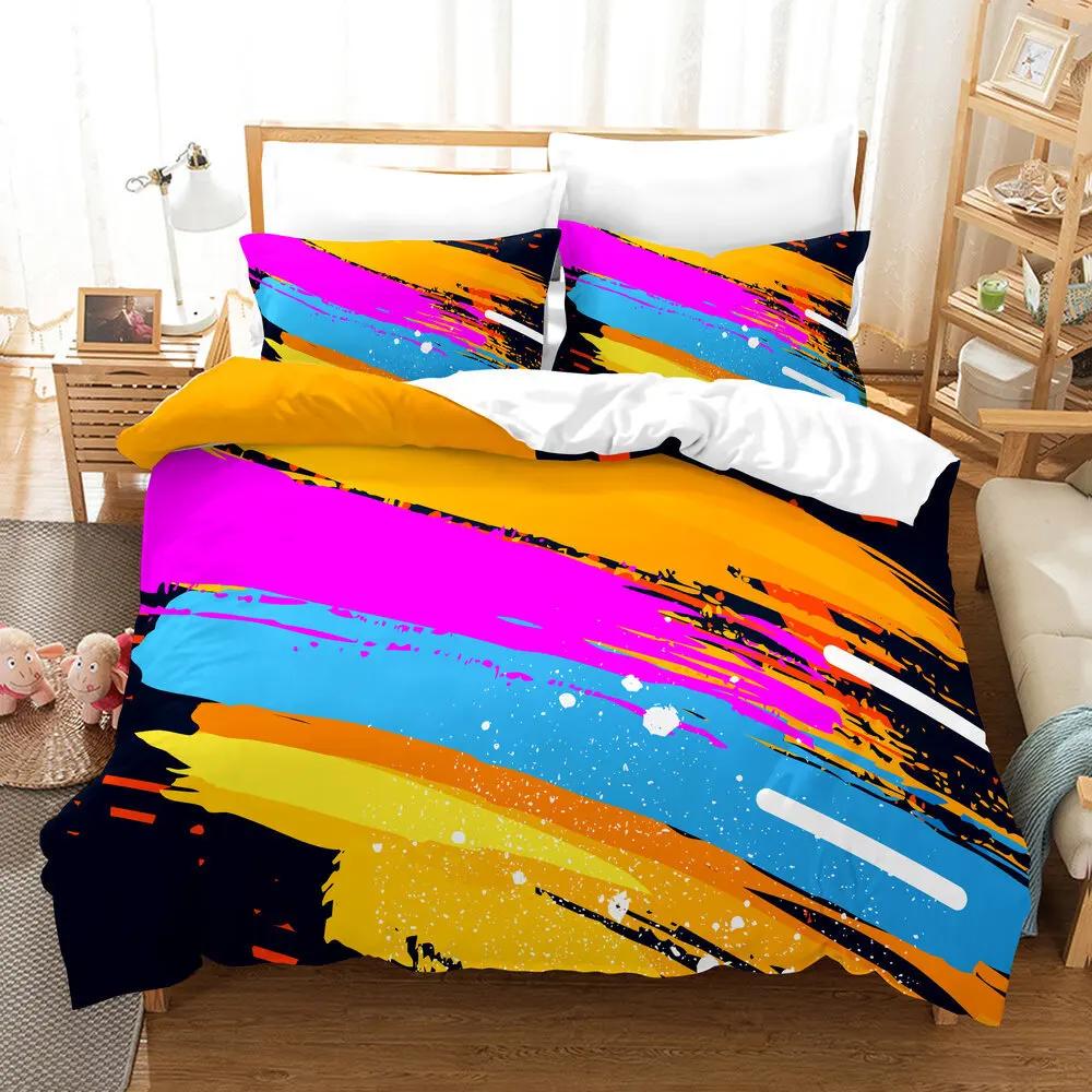 Tie Dye Duvet Cover King/Queen Size,Hippie Rainbow Spiral Swirl Bedding Set Ethnic Abstract Art Fashion Polyester Quilt Cover