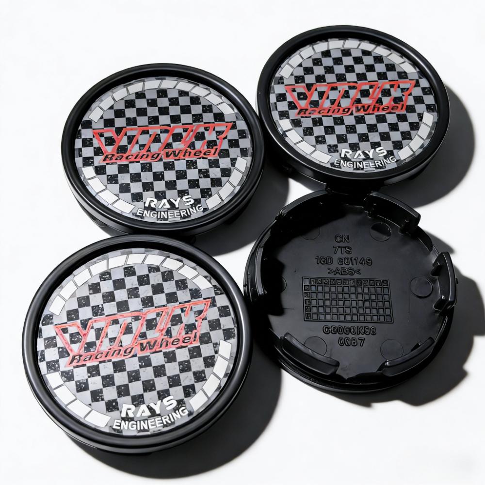 4 szt. 58 mm 53 mm Kołpaki Środkowe Kół Samochodowych Z Logo Volk Rays Emblemat Odznaka Kołpak Piasty Pokrywa Przeciwpyłowa Środka Felgi Zamiennik Akcesoria Piasty