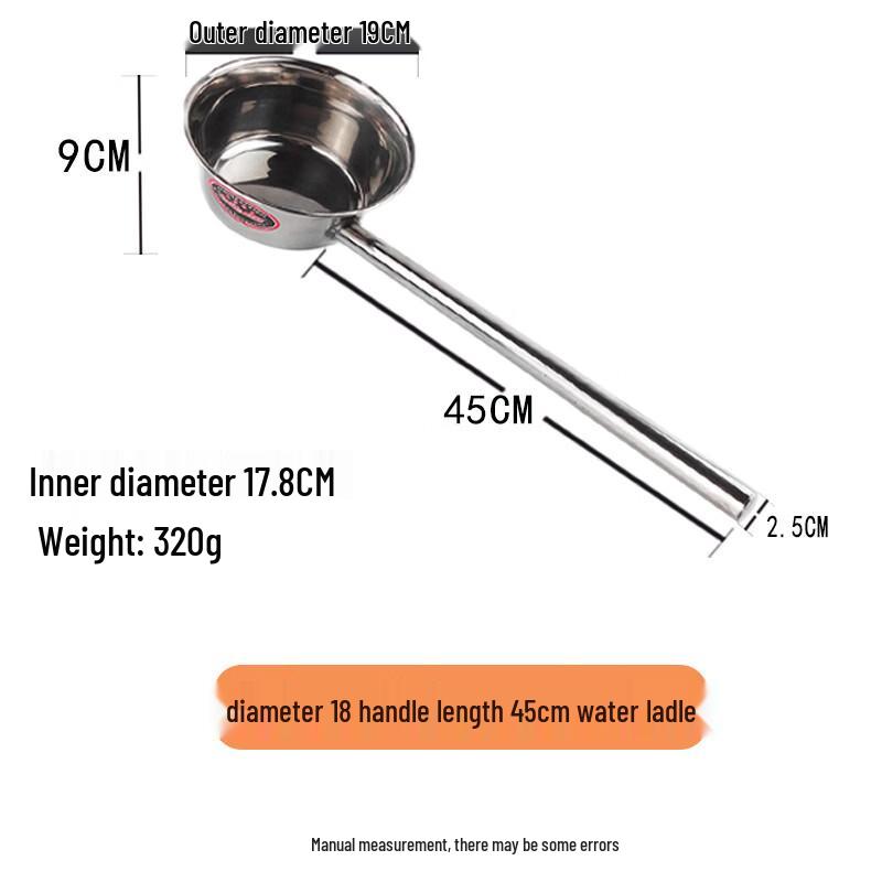 JingZhiFeng Stainless Steel Long-Handled Water Scoop