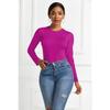 Sexig Bodysuit Dam Ny Splicad Pullover Trendig Enfärgad Långärmad Basplagg Jumpsuits