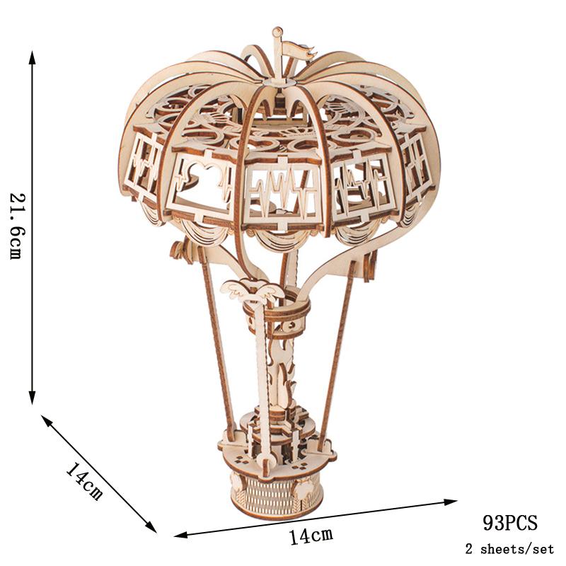 

3D Деревянный Пазл Модель Колеса Обозрения Наборы для DIY Сборки Игрушки Карусель для Детей Девочек Подарок на Рождественскую Елку Украшение для Дома Комнаты