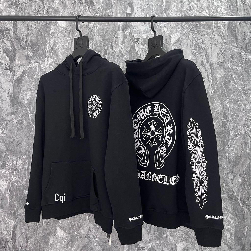 New Chrome Hearts Sanskrit Cross Cropped Hoodie