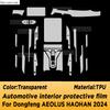 For Dongfeng AEOLUS HAOHAN 2024 Panel Dashboard Navigation Automotive Interior Protective Film TPU Anti-Scratch Sticker