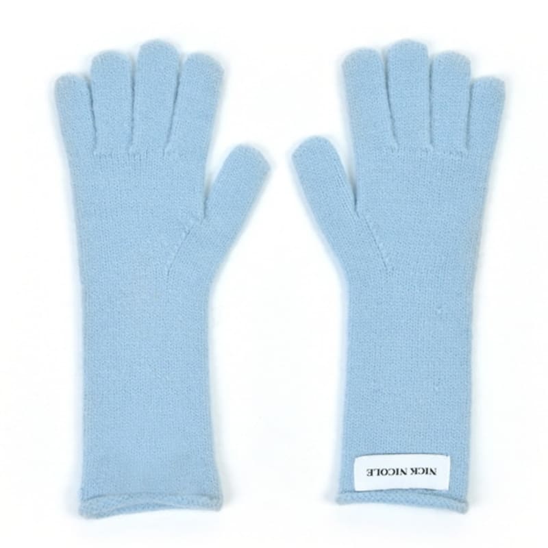 NICK&NICOLE NICOLE RIBBED KNIT GLOVES_BLACK