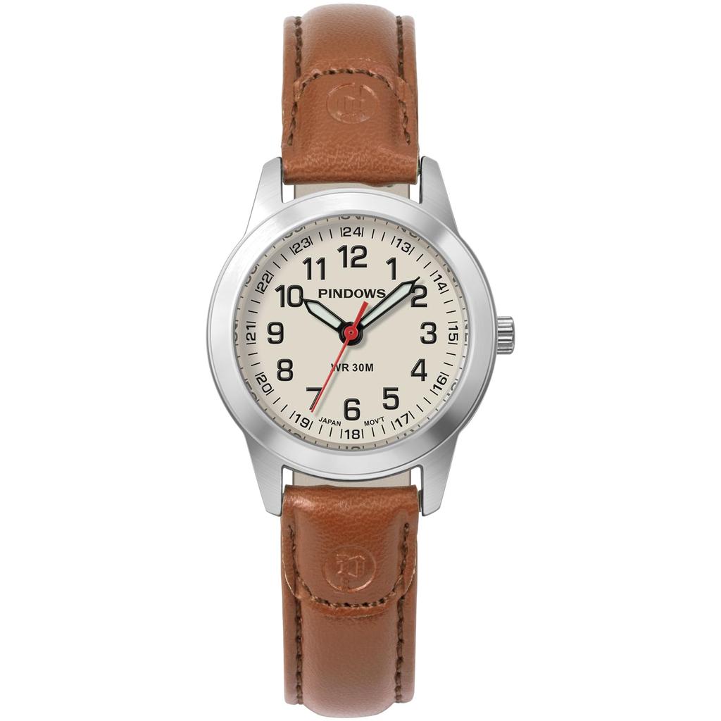 PINDOWS Ladies Classic Business Analog Quartz Watch 3 ATM Waterproof Luminous Dial Dress Watch
