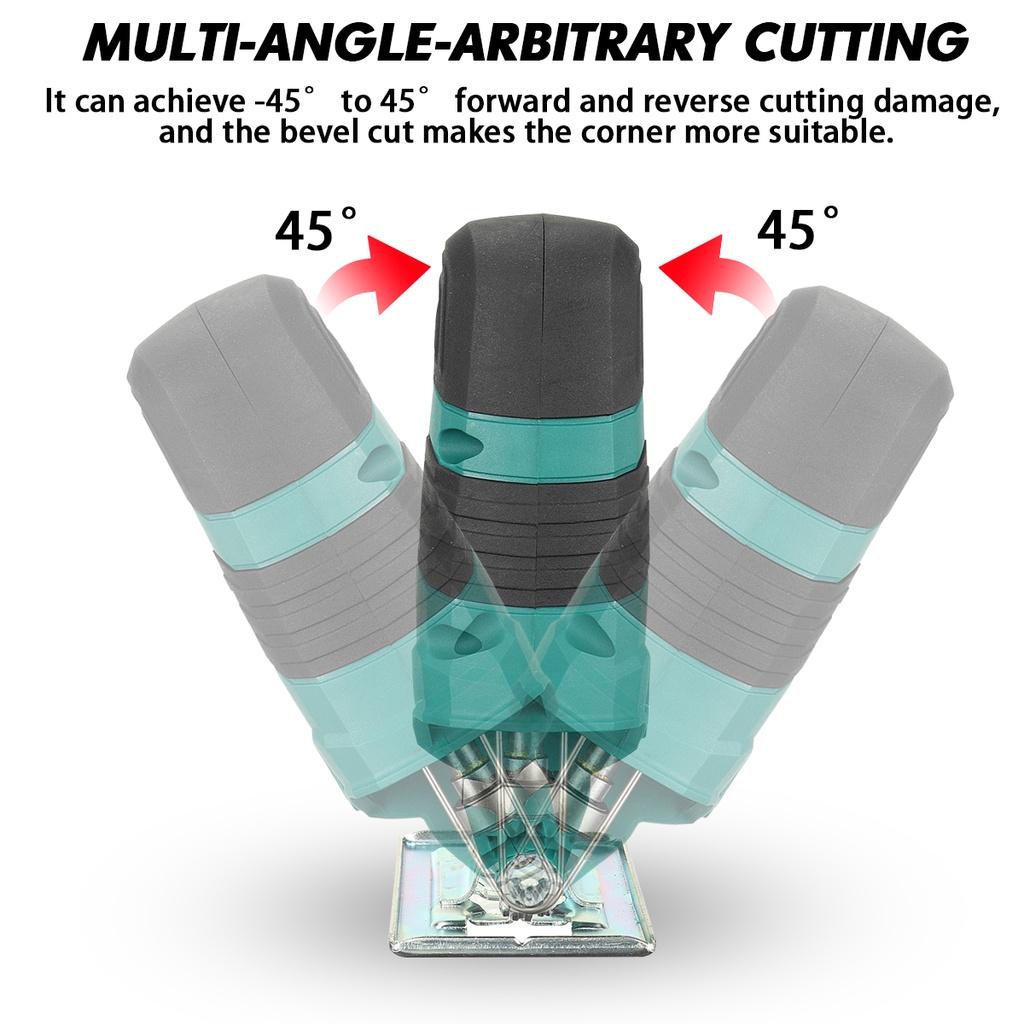 12V 1080W Tragbare elektrische Säge Astsäge Stichsäge Wiederaufladbare Holzbearbeitungs-Elektrowerkzeuge Holzsäge mit 1/2 Akku