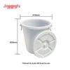 45L Thickened Multi-purpose Round Plastic Storage Bucket with Lid