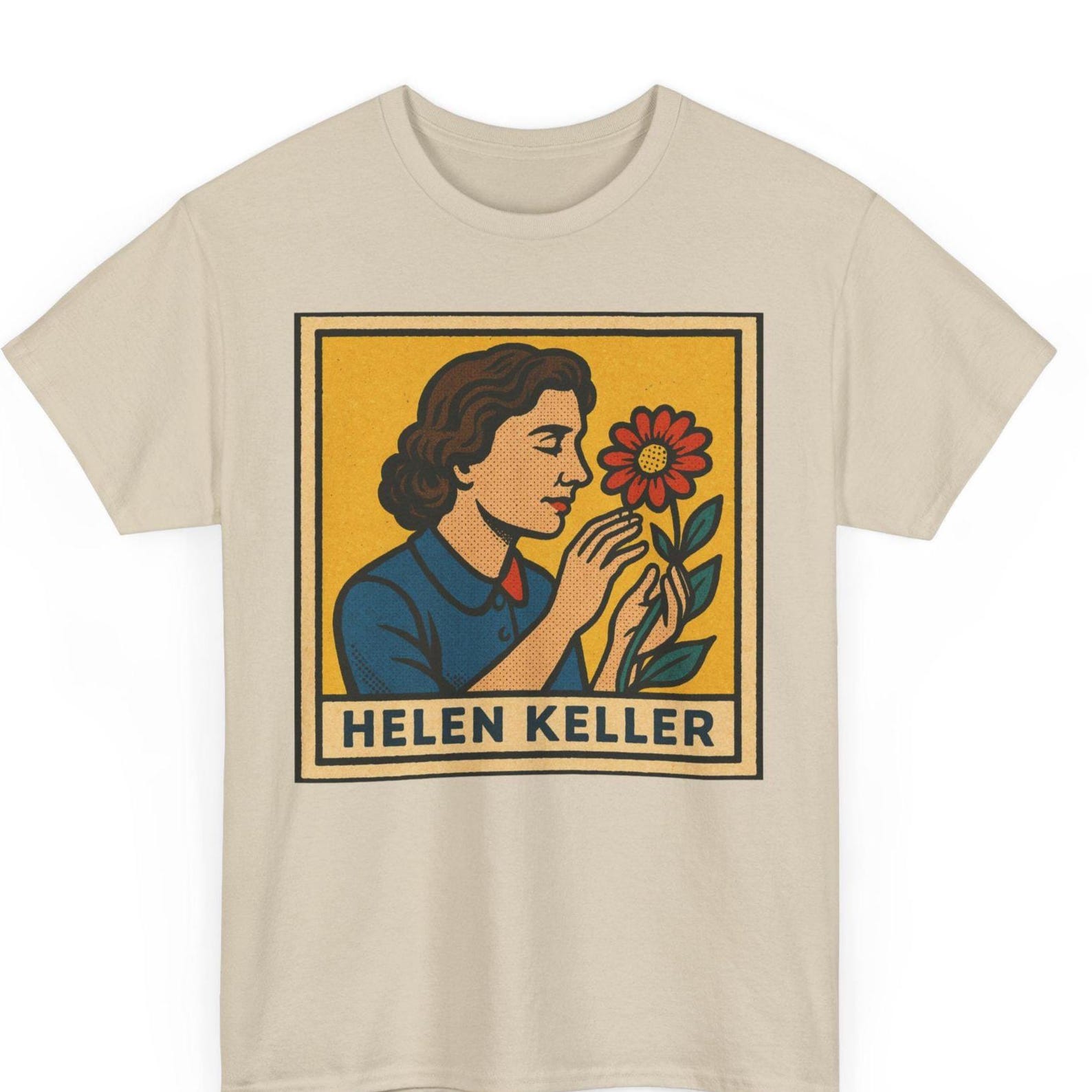 Helen Keller Retro Comic T-Shirt: Disability Rights Graphic Tee 3XL