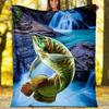 Jesus Religious Art Fleece Printed Flannel Blanket, Warm Soft Throw Sofa Bed Blanket