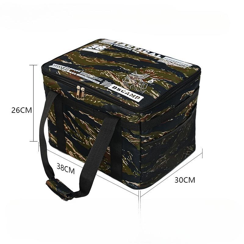 Outdoor Folding Solid Color Storage Picnic Camping Equipment Storage Tableware Kitchenware Outdoor Large Capacity Storage Bag