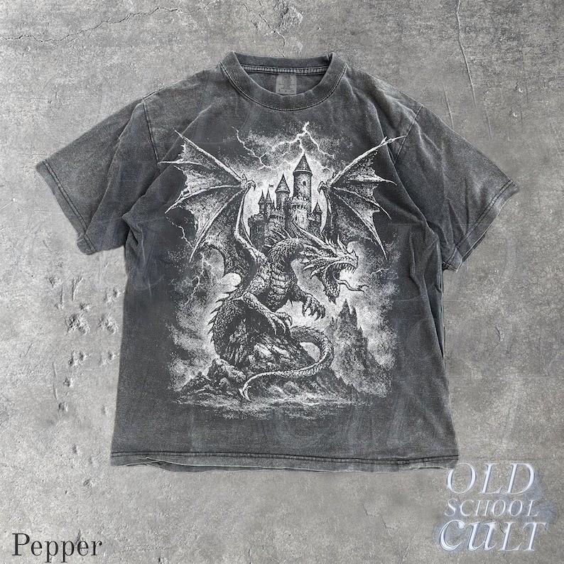 

Dragon Fantasy Vintage Graphic Shirt Retro Comfort Colors® Dragon Shirt Unisex T-Shirt S
