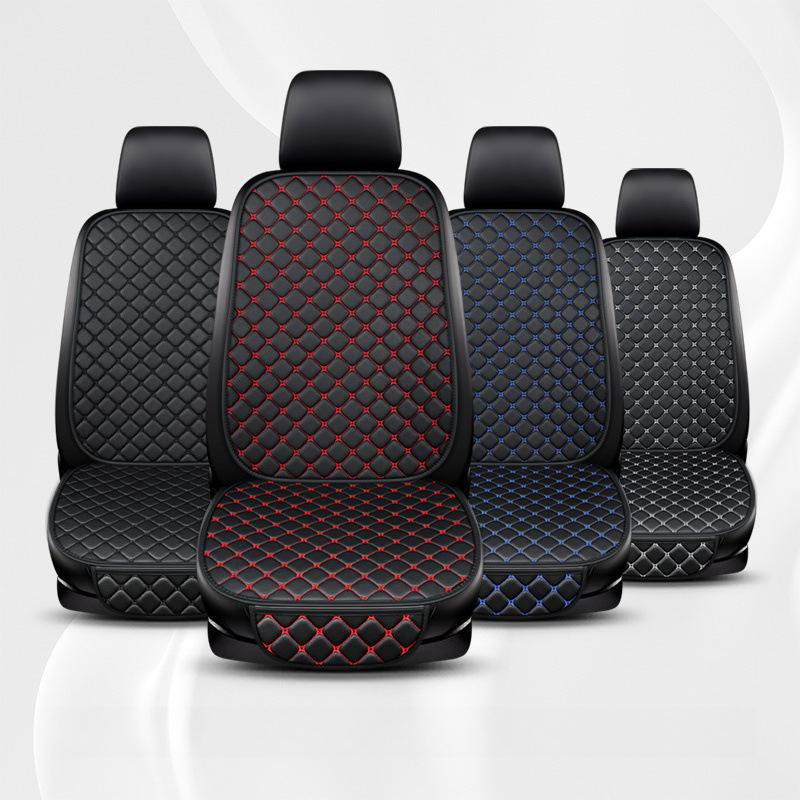 Pu Leather Car Seat Cover Universal Minimalism Soft Seat Cushion Protective Cover With Storage Pocket Car Interior Accessories