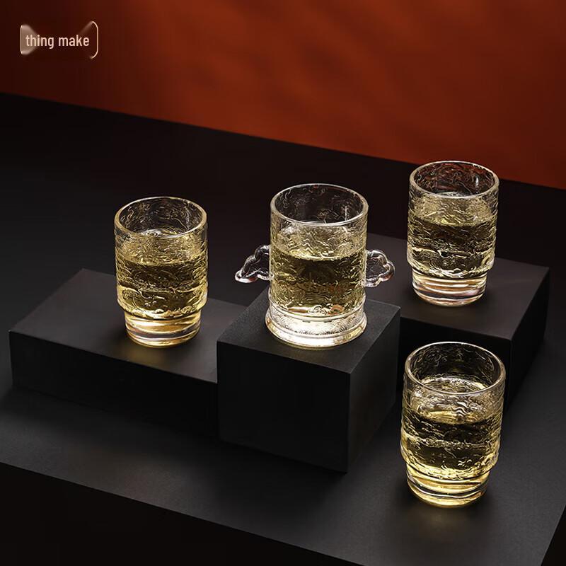 Wuzuo Fighter Gold Pillar Glass Cup Set
