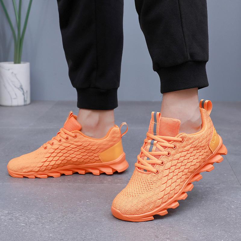 Modne Tanie Zielone Buty Casualowe Dla Mężczyzn Kobiet Oddychające Siateczkowe Sneakersy Męskie Trener Lekkie Męskie Buty z Ostrzem Sneaker Do Chodzenia Tenis