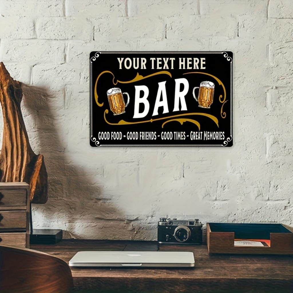 Personalized Custom Aluminum Sign Multi-Purpose Bar Garage Office Home Decor