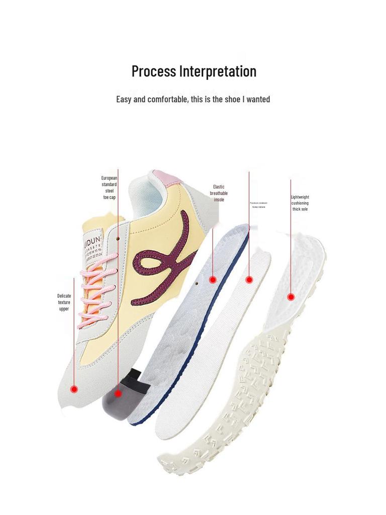 Damen Leichtgewichtige Arbeitsschuhe mit Stahlkappe - Atmungsaktiv, Rutschfest, Stoßfest, Durchtrittsicher, für Herbst und Winter