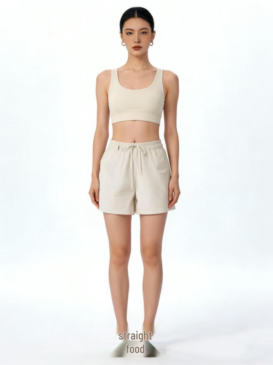 Double Poem Women s High-Waist Quick-Dry Sun Protection Shorts Medium
