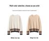 Women's Color Block Fair Isle Cashmere Sweater: Autumn/Winter 2026 Round Neck Versatile Pullover