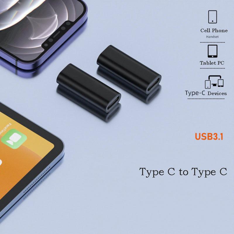 Typ USB C Adapter Konverter Stecker auf Buchse Verlängerungskabel Datenübertragung Telefon Tablet Lade Dongle USB C F auf F Stecker Adapter