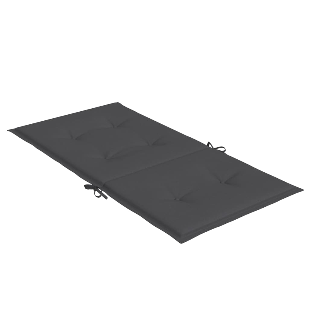 Low Back Chair Cushions 2 Pcs Melange Anthracite 100 X 50 X 4 Cm Fabric