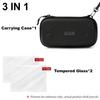 Retroid Pocket Nova Tempered Glass Screen Protectors Game Storage Bag Zipper Carry Bag Eva Hard Handbag Game Accessories