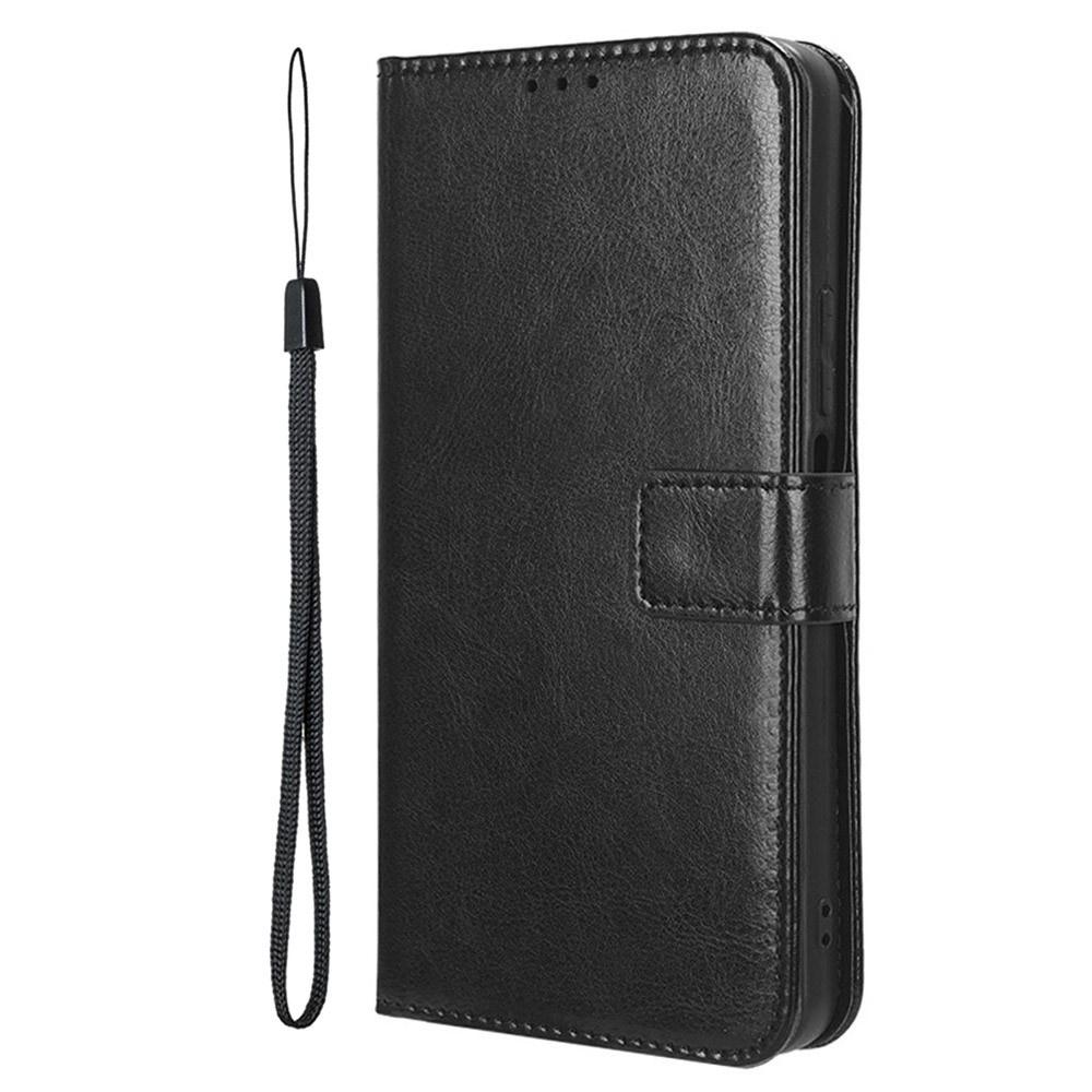 Crazy Horse Wallet Flip Case for Google Pixel 9A, Black