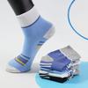 5 Pairs Plus Size Men's Cotton Shorts Striped Socks Casual Comfortable Breathable Funny Colored Fashion Mid Length Socks