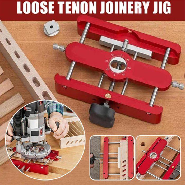 Gabarit à mortaiser 2-en-1 de précision pour défonceuse – 7 tailles (4–14 mm) ABS 18×18×4 cm