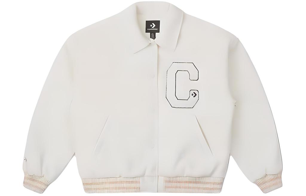 Converse Baseball Jacket Women's Milk White 10027242-A02