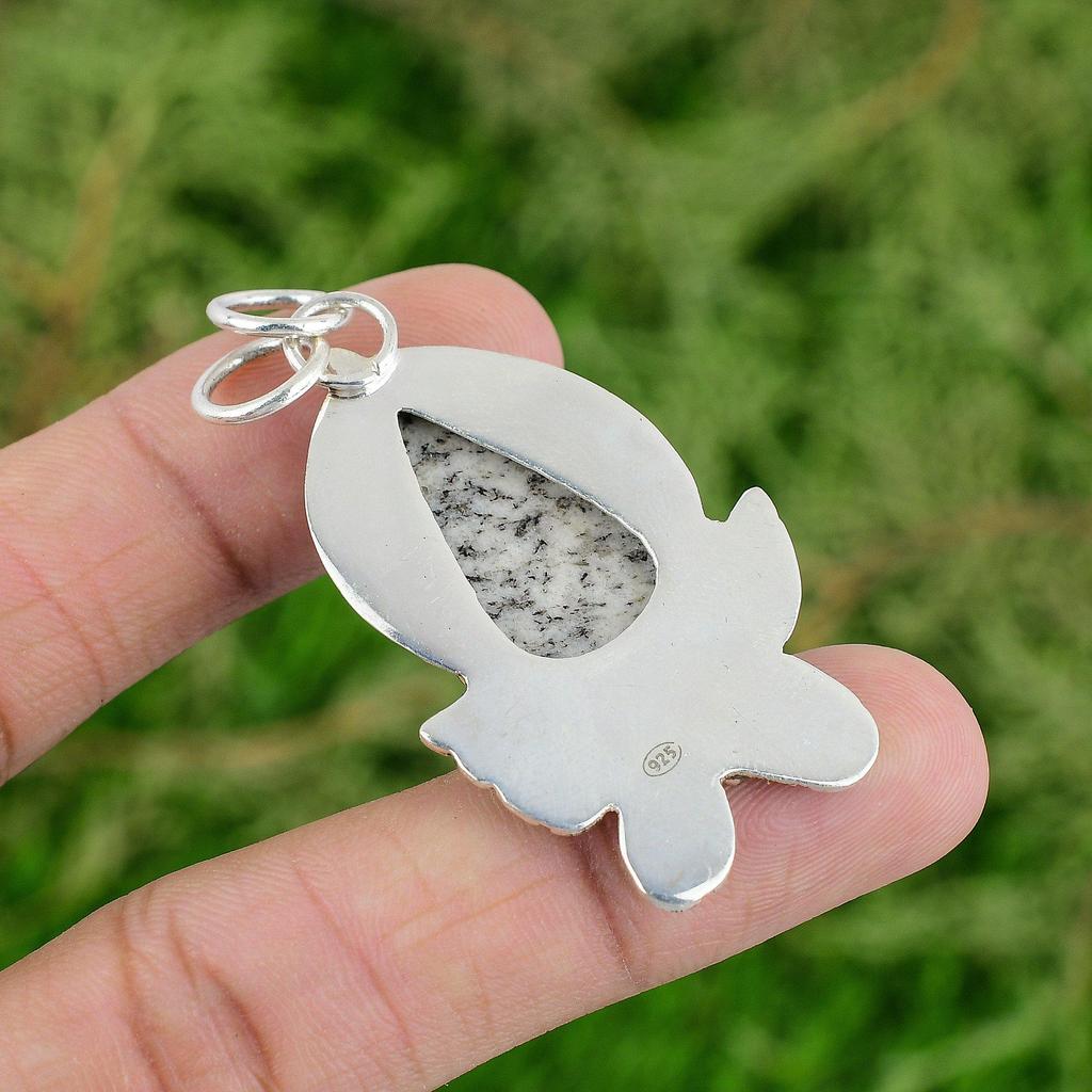 Daughters Day Deal K2 Jasper Stone 925 Silver Unique Art Deco Pendant Jewelry