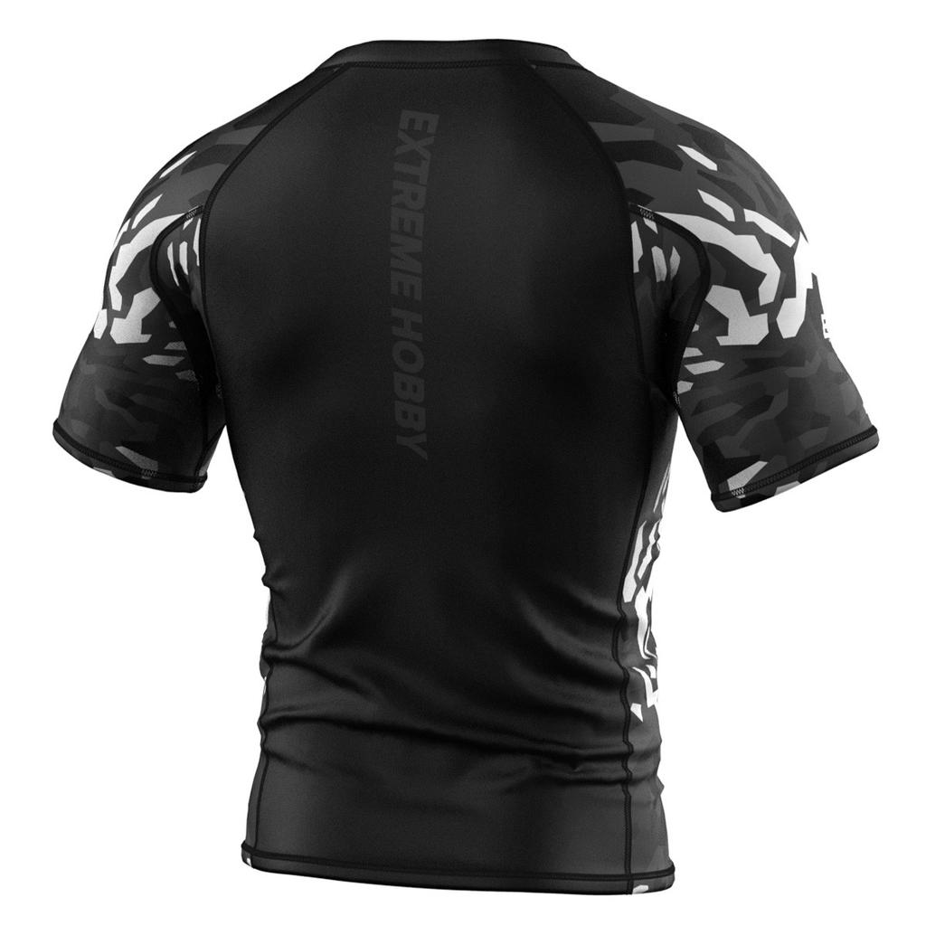 Rashguard Extreme Hobby Krótki Rękaw Czarna Pantera Czarno-Biały L