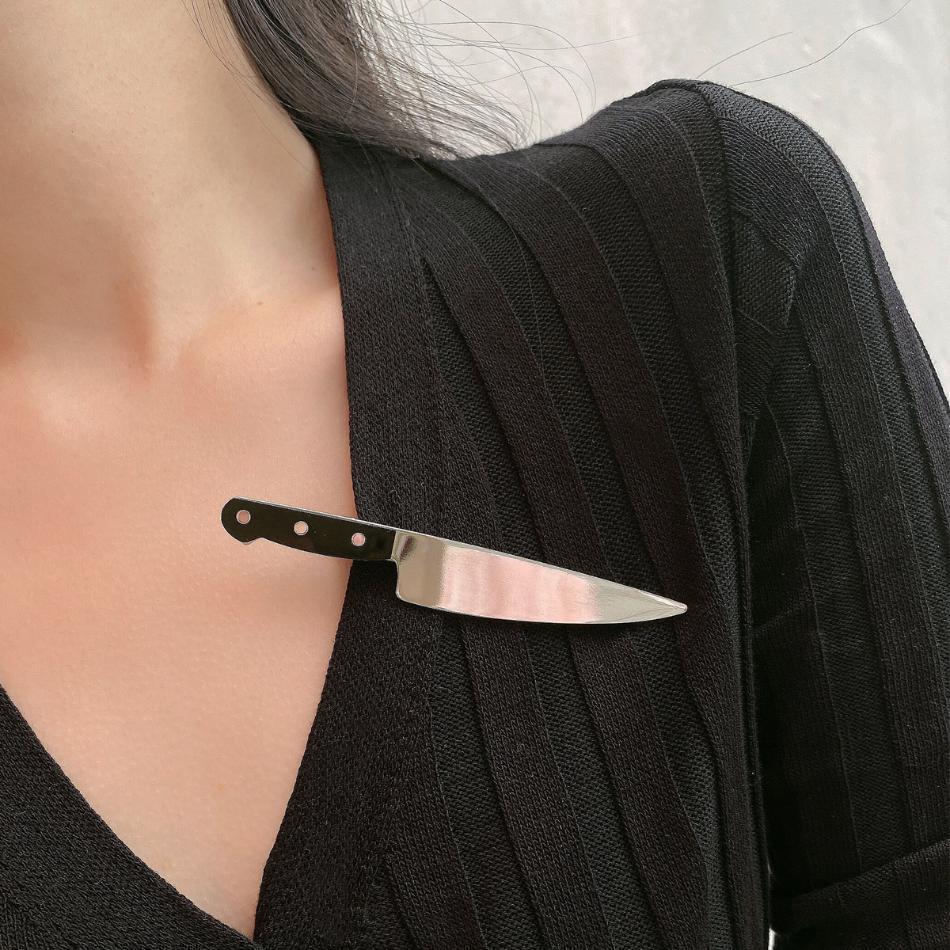 1 Pcs Women Side Bangs Hairpin Chef Knife Hair Clip Festival Hair Accessories Gothic Emulation Knife Hair Clips